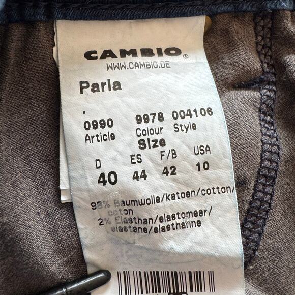 Cambio Tie-Dye Wash Slim Pants Size 10 Blue Stretch Cotton Designer Jeans - Picture 9 of 12